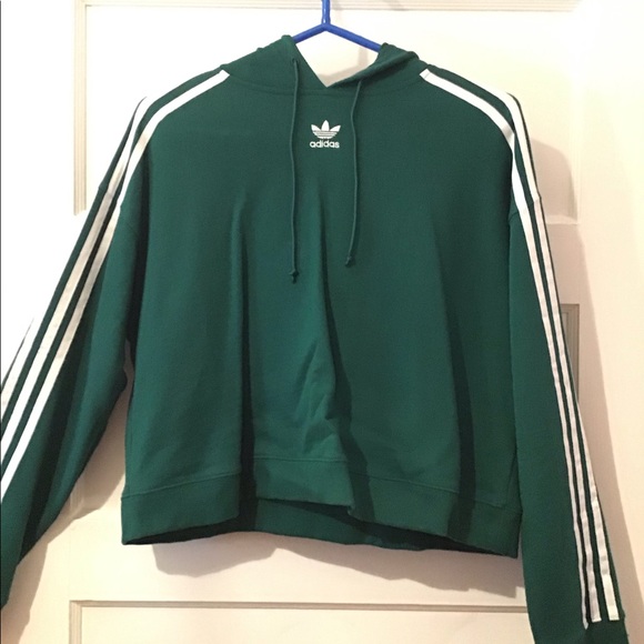 Green Cropped Adidas Sweater - Picture 1 of 4